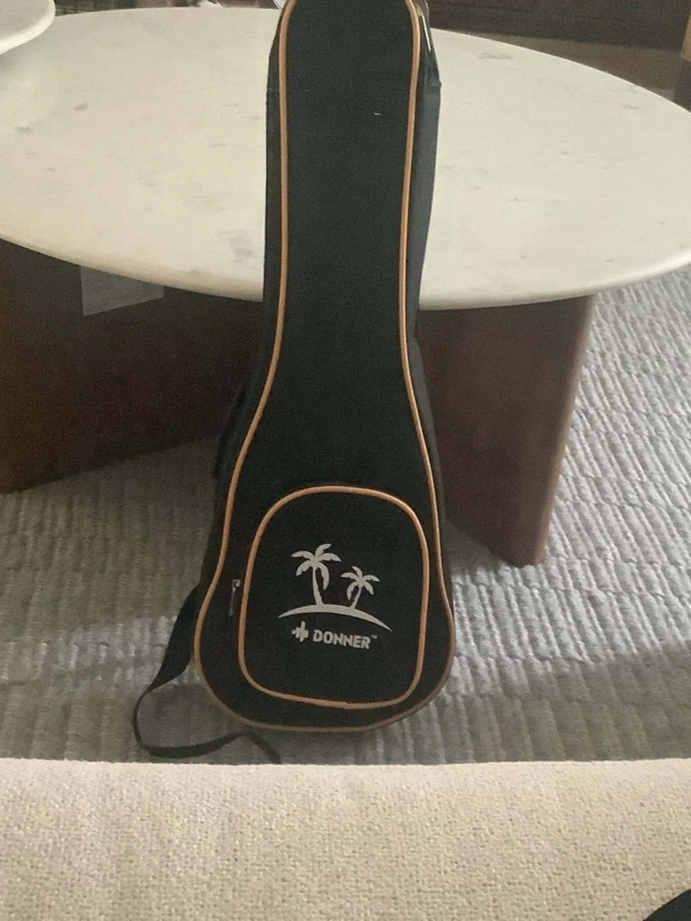Black and Tan Tenor Ukulele and Bag